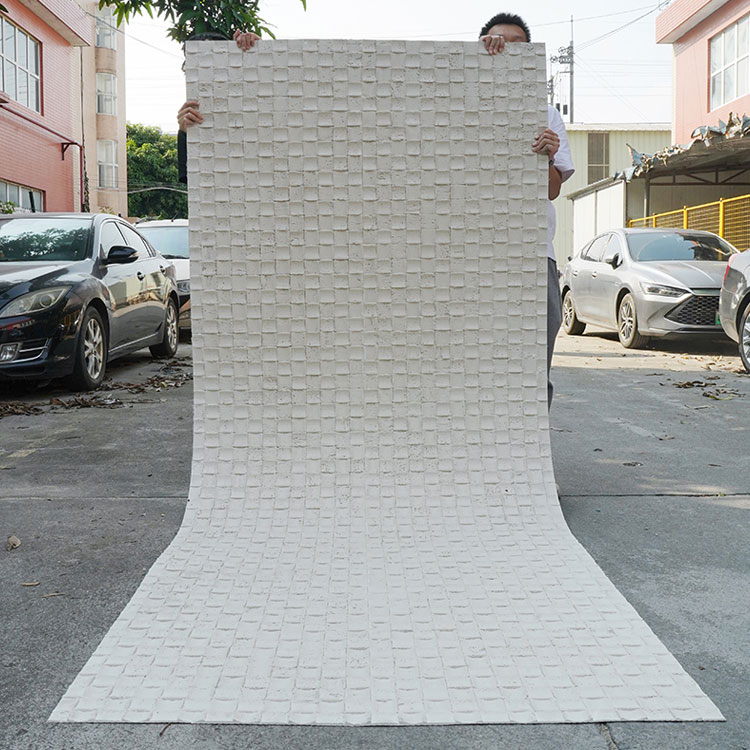 Mosaïque en pierre lavée à la vague en pierre flexible